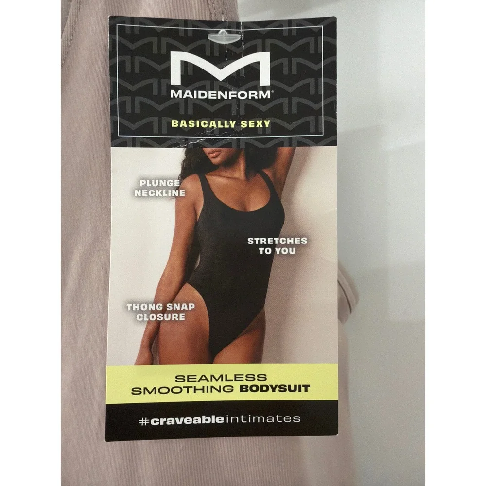 Maidenform Basically Sexy Seamless Smoothing Bodysuit Women 3XL Tan Nude MST001